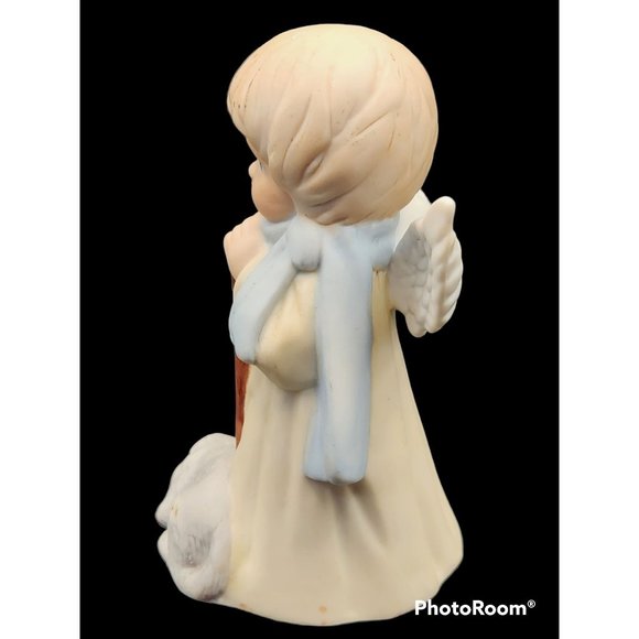 Vintage Lefton Angel Figurine With Puppy Dog 1990 Christopher Collection 07697 - Picture 2 of 6